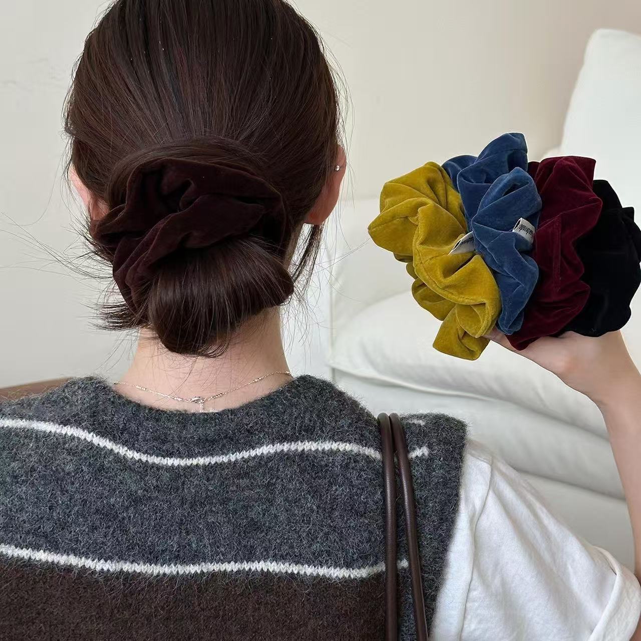 Korean-style minimalist velvet - Travel Accessories Aesthetic 评论和价格