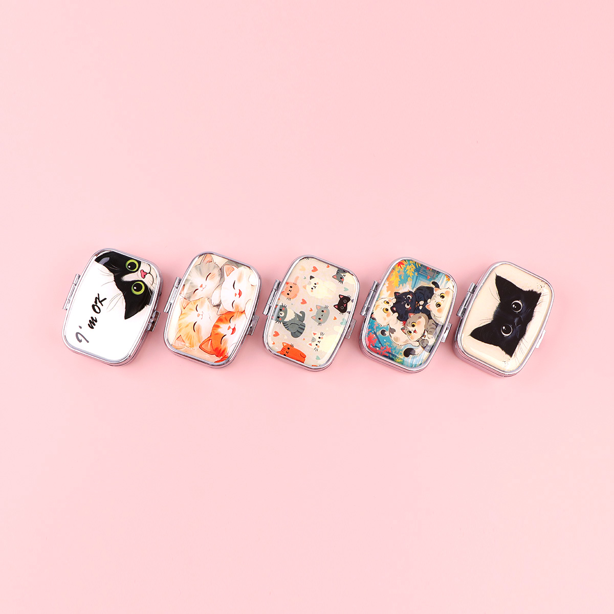 Black Cat Pill Boxes Cartoon A - Travel Accessories Jewelry 评论和价格