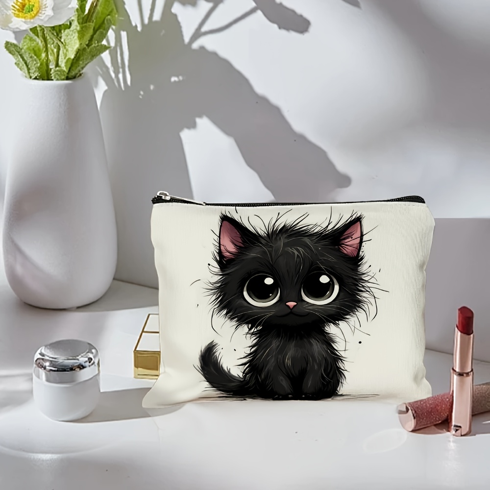 A Cute cat print cosmetic bag  - Travel Accessories Jewelry 评论和价格