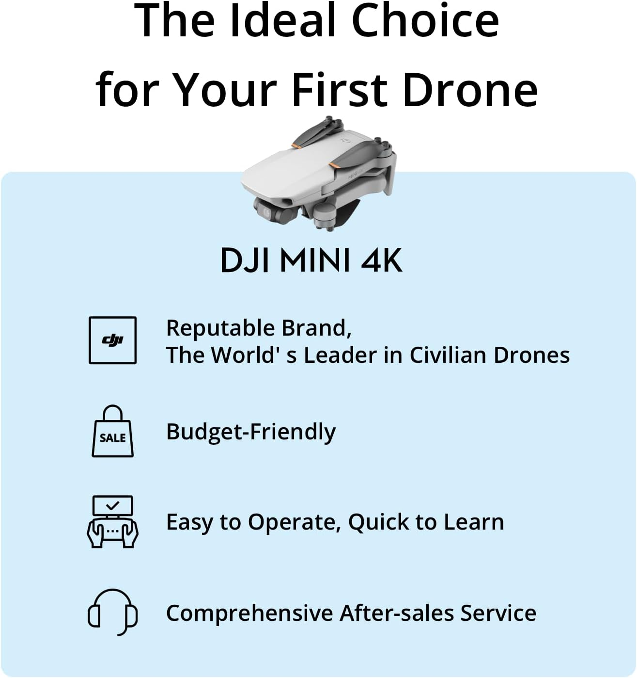 DJI Mini 4K Drone with Optiona - Travel Accessories Long Flight 评论和价格