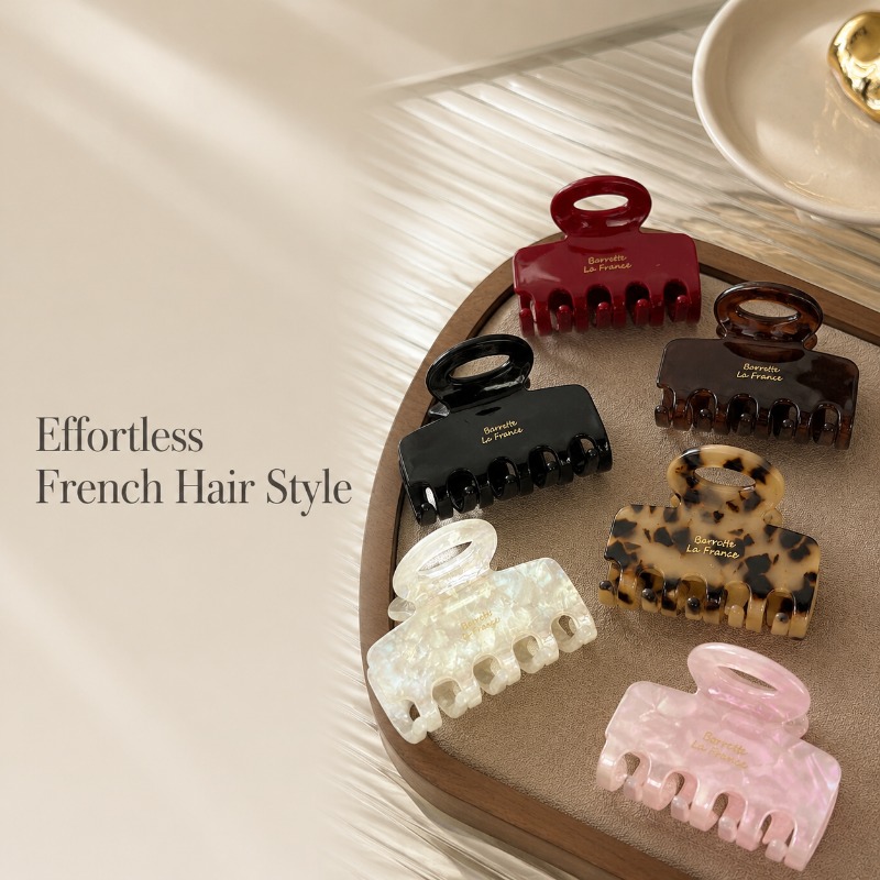 French Medium Hair Claw Clips  - Travel Accessories Aesthetic 评论和价格
