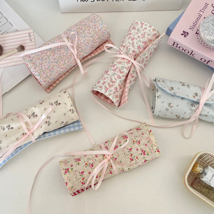 Cottagecore Floral Makeup Brus - Travel Accessories Organizer Bag 评论和价格