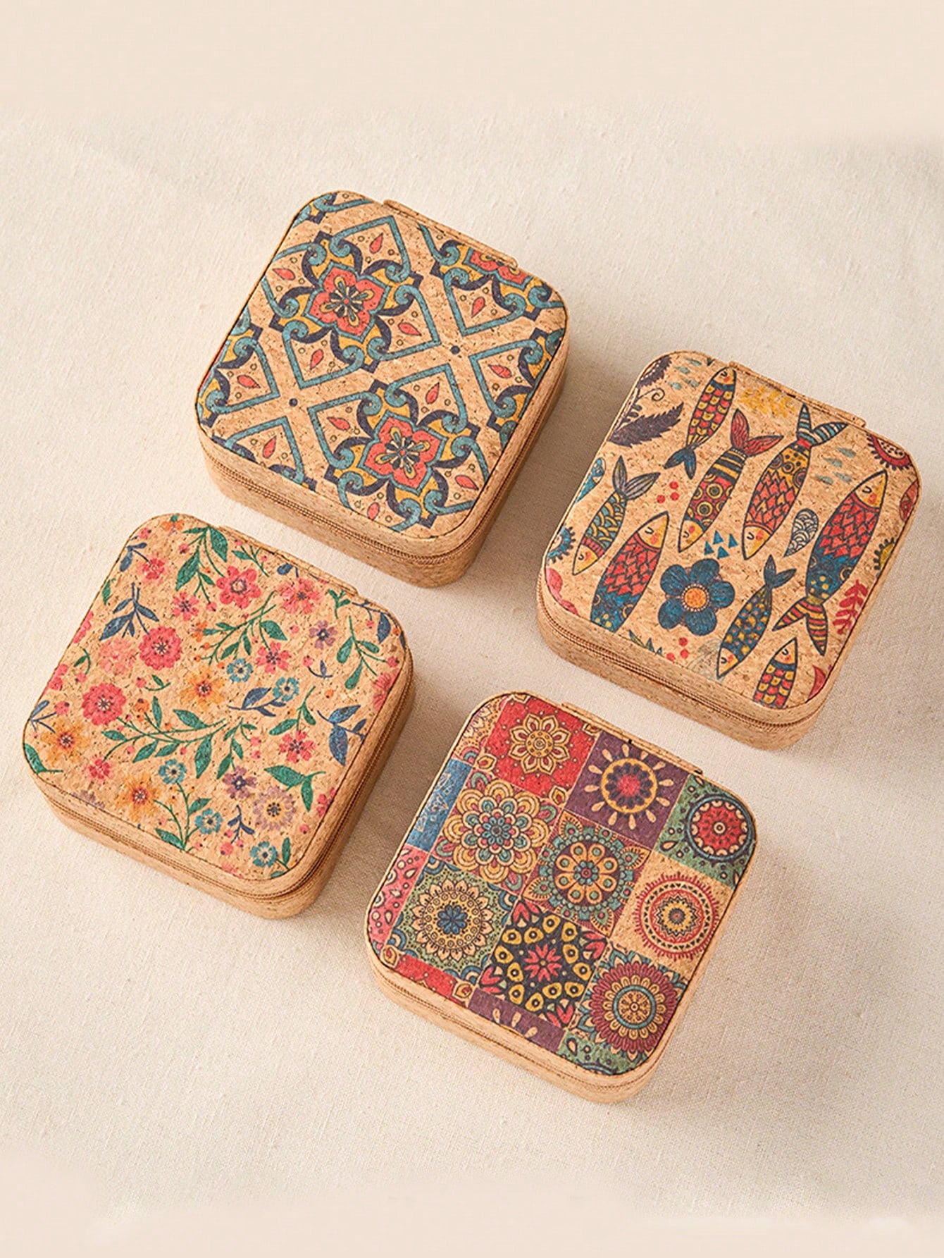 Square Vintage Bohemian Patter - Travel Accessories Jewelry 评论和价格