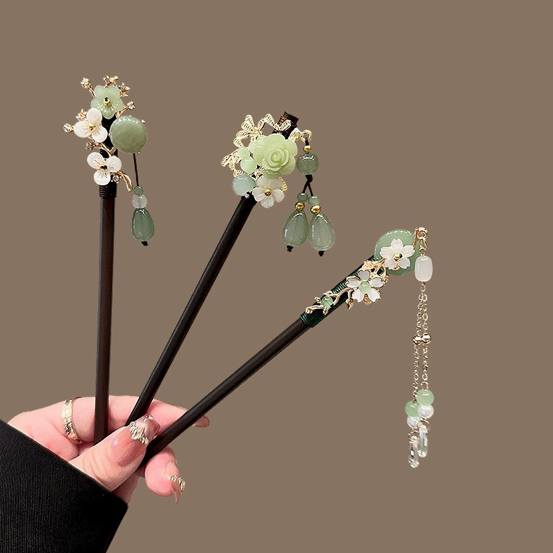 Antique Wooden Hairpin Women's - Travel Accessories Jewelry 评论和价格