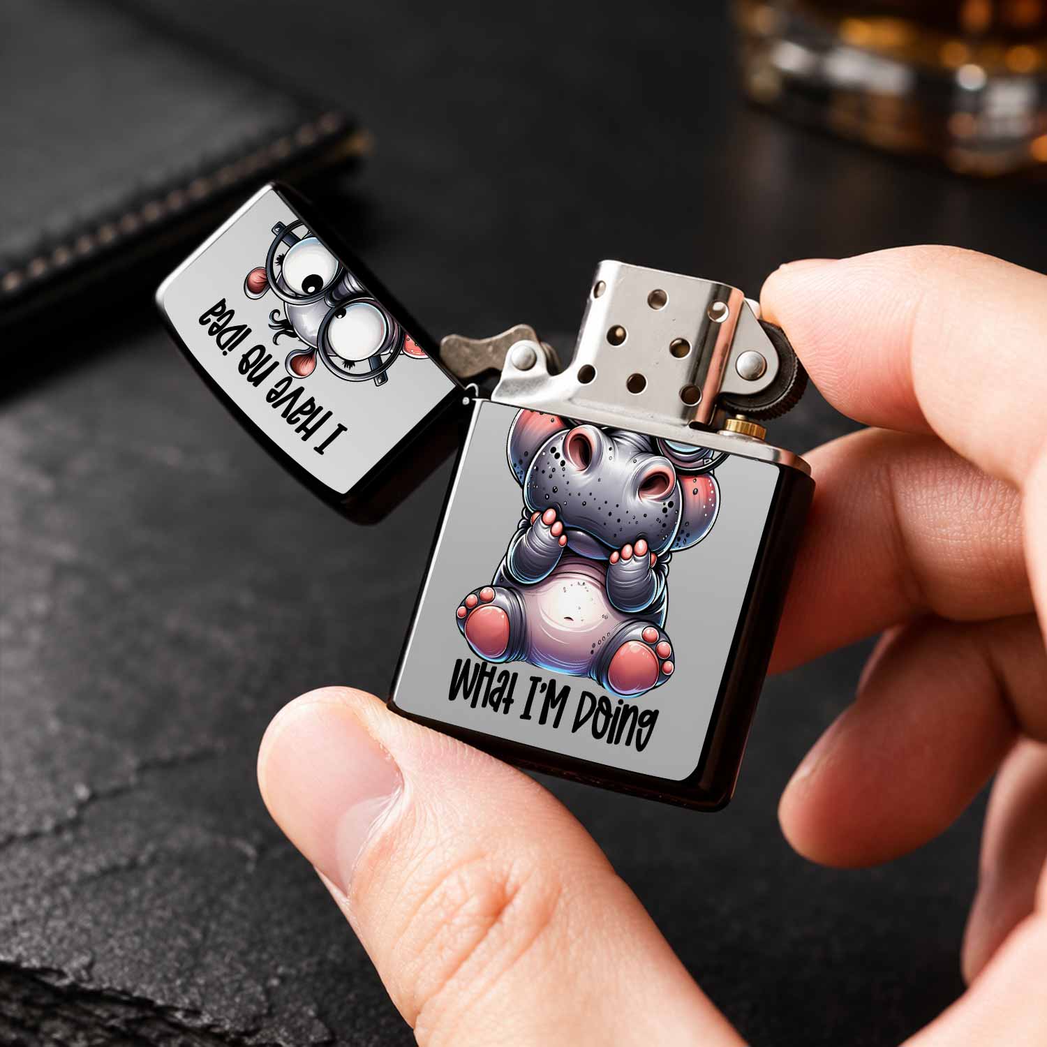Cute Hippo Pattern Lighter Fun - Travel Accessories Ideas 评论和价格