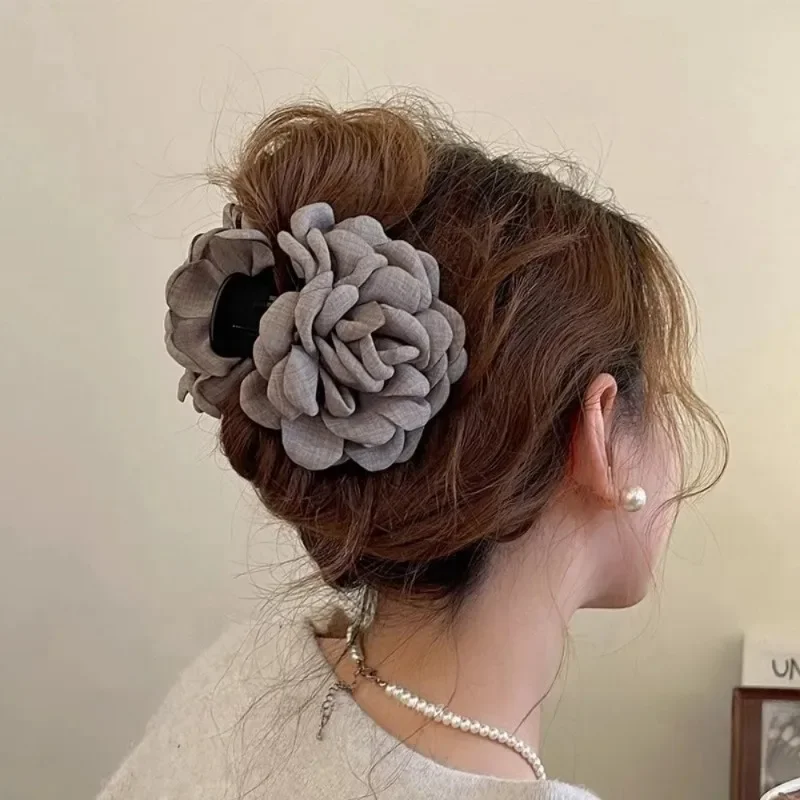 French Fabric Rose Flower Hair - Travel Accessories Aesthetic 评论和价格